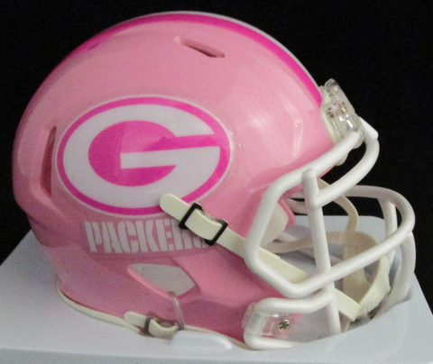 Green Bay Packers Riddell Pink Speed Mini Helmet