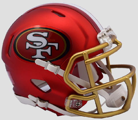San Francisco 49ers  BLAZE Speed Mini Football Helmet <B>2017 BLAZE</B>