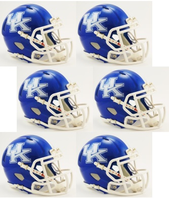 Kentucky Wildcats NCAA Mini Speed Football Helmet 6 count