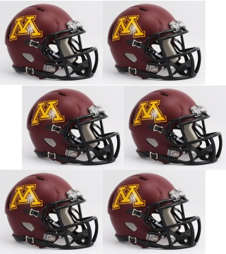 Minnesota Golden Gophers NCAA Mini Speed Football Helmet 6 count