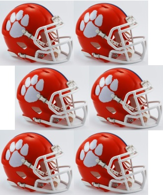 Clemson Tigers NCAA Mini Speed Football Helmet 6 count