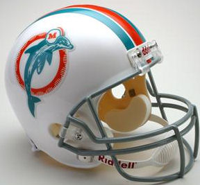 Miami Dolphins 1973 to 1979 Full Size Replica Throwback Helmet