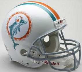 Miami Dolphins 1972 Football Helmet