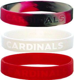 Arizona Cardinals Rubber Wristbands 3 Pack