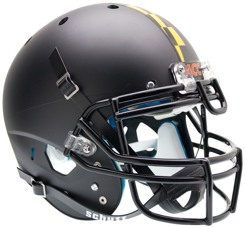 Maryland Terrapins Authentic College XP Football Helmet Schutt <B>Matte Black</B>