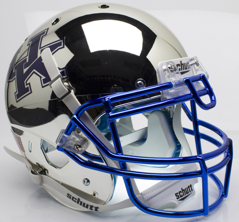 Kentucky Wildcats Authentic College XP Football Helmet Schutt Chrome Silver