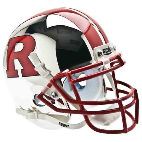 Rutgers Scarlet Knights Miniature Football Helmet Desk Caddy <B>Matte Chrome Red R Red Facemask</B>