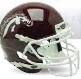 Western Michigan Broncos Full XP Replica Football Helmet Schutt <B>Brown</B>