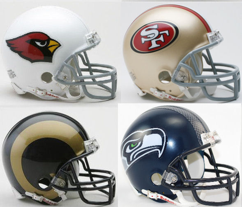 Arizona Cardinals, San Francisco 49ers, St Louis Rams, Seattle Seahawks NFC West Division