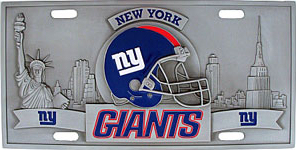 New York Giants License Plate 3D
