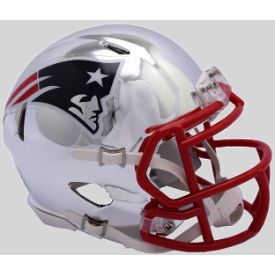 New England Patriots NFL Mini Chrome Speed Football Helmet NEW 2018