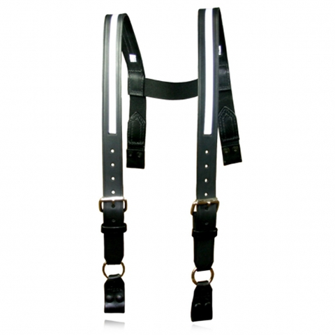 Firefighter’S H-Back Suspenders, Loop Attachment, 1-2” Reflective Ribbon, 3” Longer