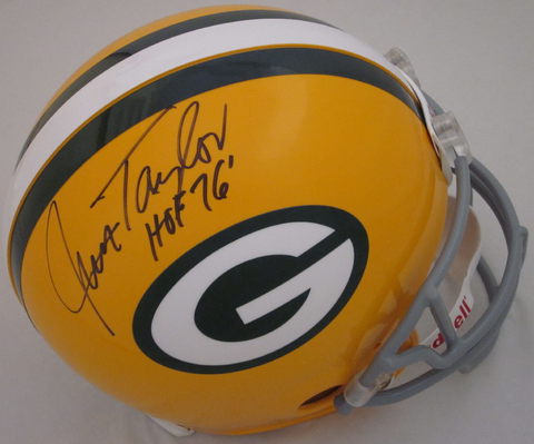 Jim Taylor Green Bay Packers Autographed Full Size Authentic Helmet