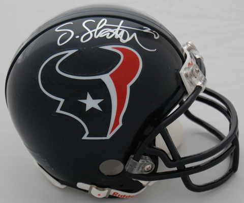 Steve Slaton Houston Texans Autographed Mini Helmet