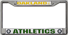 Oakland Athletics CHROME License Plate Frame