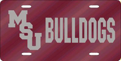 Mississippi State Bulldogs License Plate Laser Cut