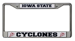 Iowa State Cyclones License Plate Frame Chrome