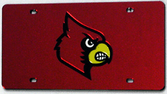 Louisville Cardinals License Plate Laser Cut