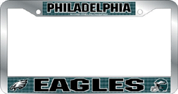 Philadelphia Eagles License Plate Frame Chrome Deluxe NFL