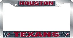 Houston Texans License Plate Frame Chrome Deluxe NFL