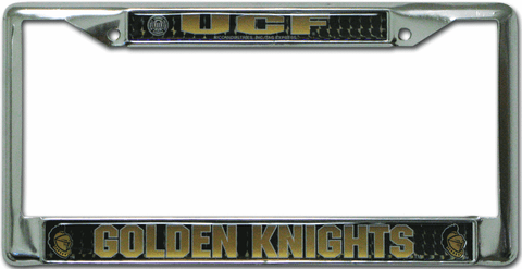 Central Florida Golden Knights License Plate Frame Chrome Deluxe