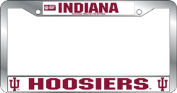 Indiana Hoosiers License Plate Frame Chrome Deluxe