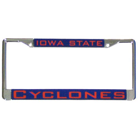 Iowa State Cyclones License Plate Frame Chrome Deluxe