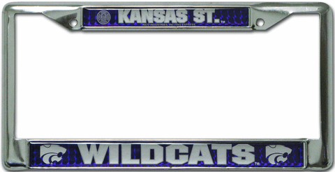 Kansas State Wildcats License Plate Frame Chrome Deluxe