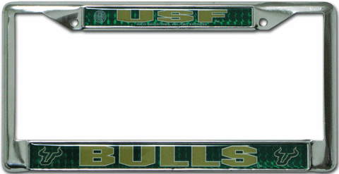South Florida Bulls License Plate Frame Chrome Deluxe