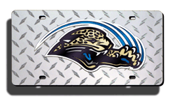 Jacksonville Jaguars Diamond Laser License Plate NO PAW