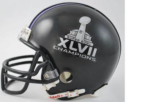 Baltimore Ravens NFL Mini Football Helmet Super Bowl 47 XLVII Champions