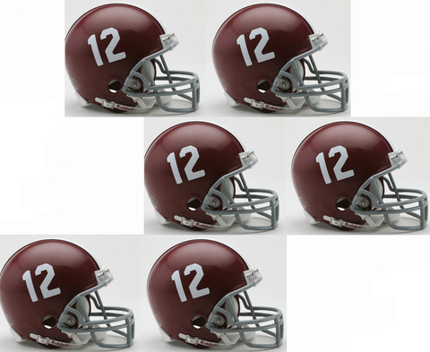 Alabama Crimson Tide NCAA Mini Football Helmet #12 count 6
