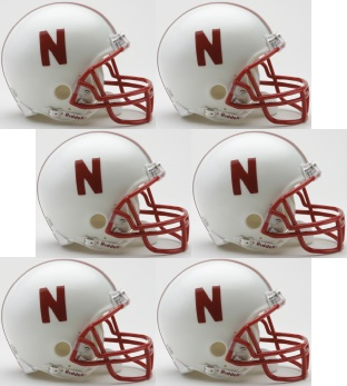 Nebraska Cornhuskers NCAA Mini Football Helmet count 6