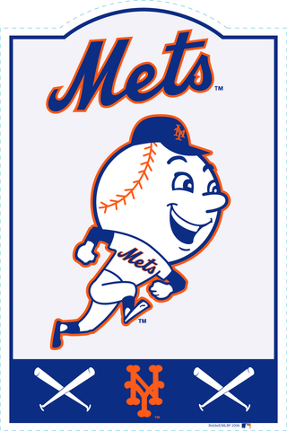 New York Mets MLB Nostalgic Metal Sign