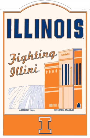 Illinois Fighting Illini NCAA Sign