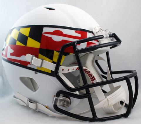 Maryland Terrapins Speed Football Helmet <B>Flag White</B>