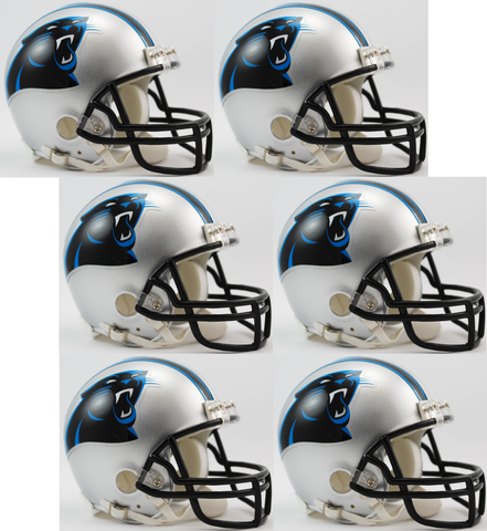Carolina Panthers NFL Mini Football Helmet 6 count