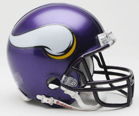 Minnesota Vikings 2006 to 2012 Riddell Mini Replica Throwback Helmet