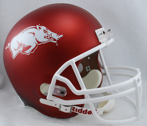 Arkansas Razorbacks Full Size Replica Football Helmet <B>Matte w/Black Shading</B>