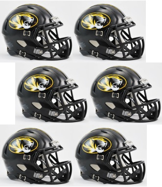 Missouri Tigers NCAA Mini Speed Football Helmet 6 count