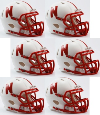 Nebraska Cornhuskers NCAA Mini Speed Football Helmet 6 count