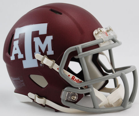 Texas A&M Aggies NCAA Mini Speed Football Helmet <B>Matte Maroon</B>