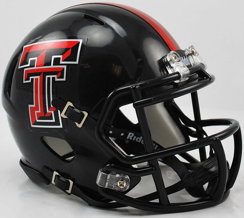 Texas Tech Red Raiders NCAA Mini Speed Football Helmet <B>Chrome Logo</B>