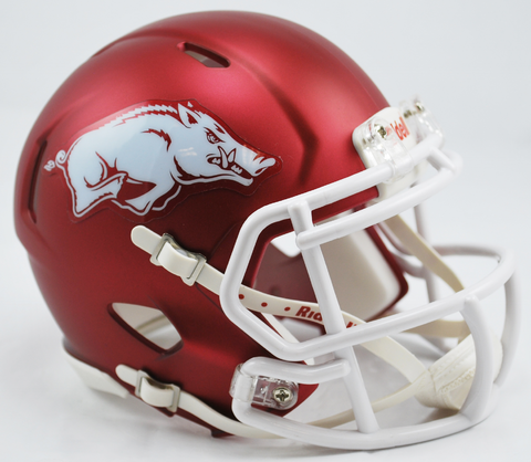 Arkansas Razorbacks NCAA Mini Speed Football Helmet <B>Matte Cardinal</B>