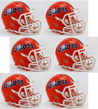 Florida Gators NCAA Mini Speed Football Helmet 6 count