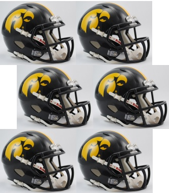 Iowa Hawkeyes NCAA Mini Speed Football Helmet 6 count