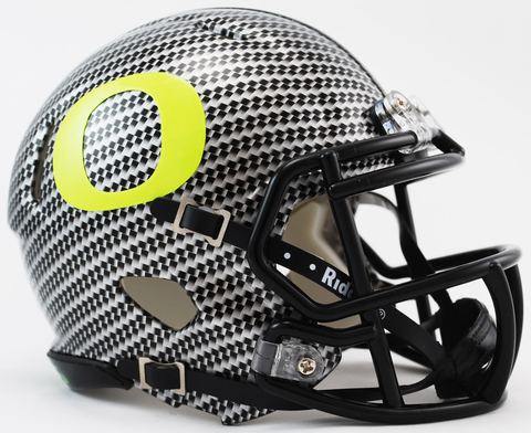 Oregon Ducks NCAA Mini Speed Football Helmet <B>Carbon Fiber Hydrofx</B>