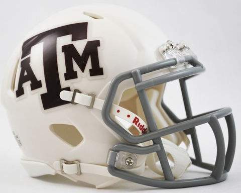 Texas A&M Aggies NCAA Mini Speed Football Helmet <B>White</B>