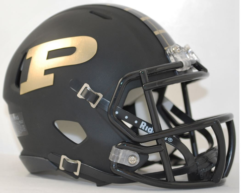 Purdue Boilermakers NCAA Mini Speed Football Helmet <B>Matte Black</B>