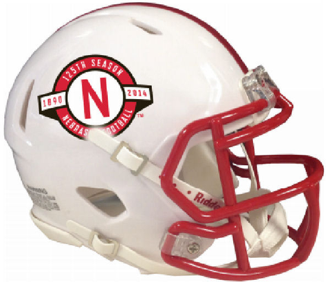 Nebraska Cornhuskers NCAA Mini Speed Football Helmet <B>125th Anniversary</B>